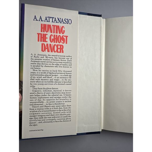 Hunting The Ghost Dancer by A A Attanasio First 1st Edition 1991 VTG HC RARE - Picture 7 of 9